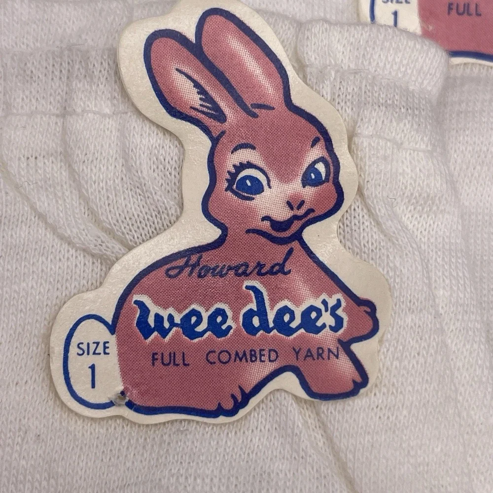 (3) Vtg Toddler Girl Soft Cotton Briefs‎ Panties Underwear Sz 1 Wee Dee's RARE